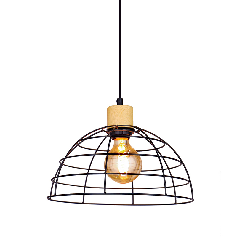 Industrijski stil pola kaveznog željeznog lustera