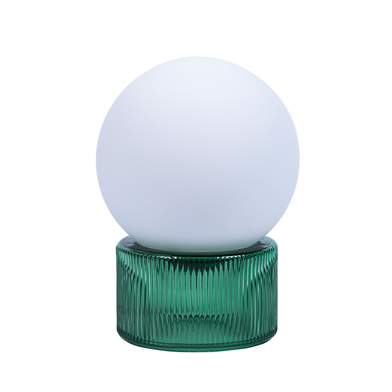 Tamnozelena staklena osnovna stolna svjetiljka